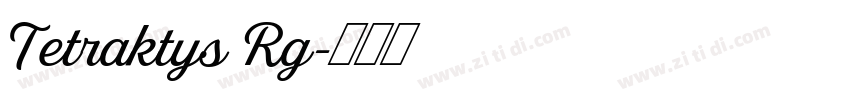 Tetraktys Rg字体转换